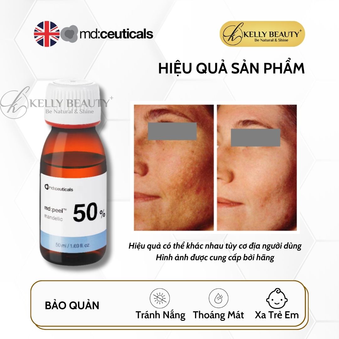 Peel Xóa Nám Sáng Da Ngừa Lão Hóa MD:PEEL Mandelic 50% - MD:Ceuticals | Kelly Beauty