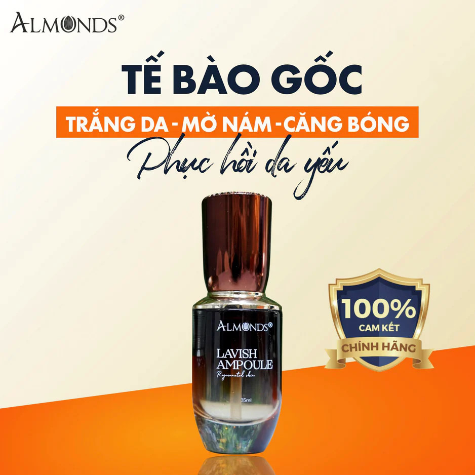 Tế Bào Gốc Dưỡng Trắng Phục Hồi Da Almonds Lavish Ampoule