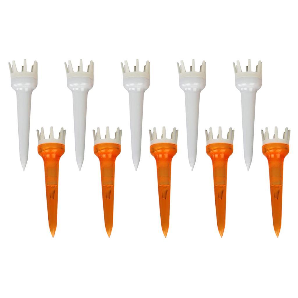 10pcs Premium PE  Golf Tees Crown Claw Tee Replacement Assorted 50mm
