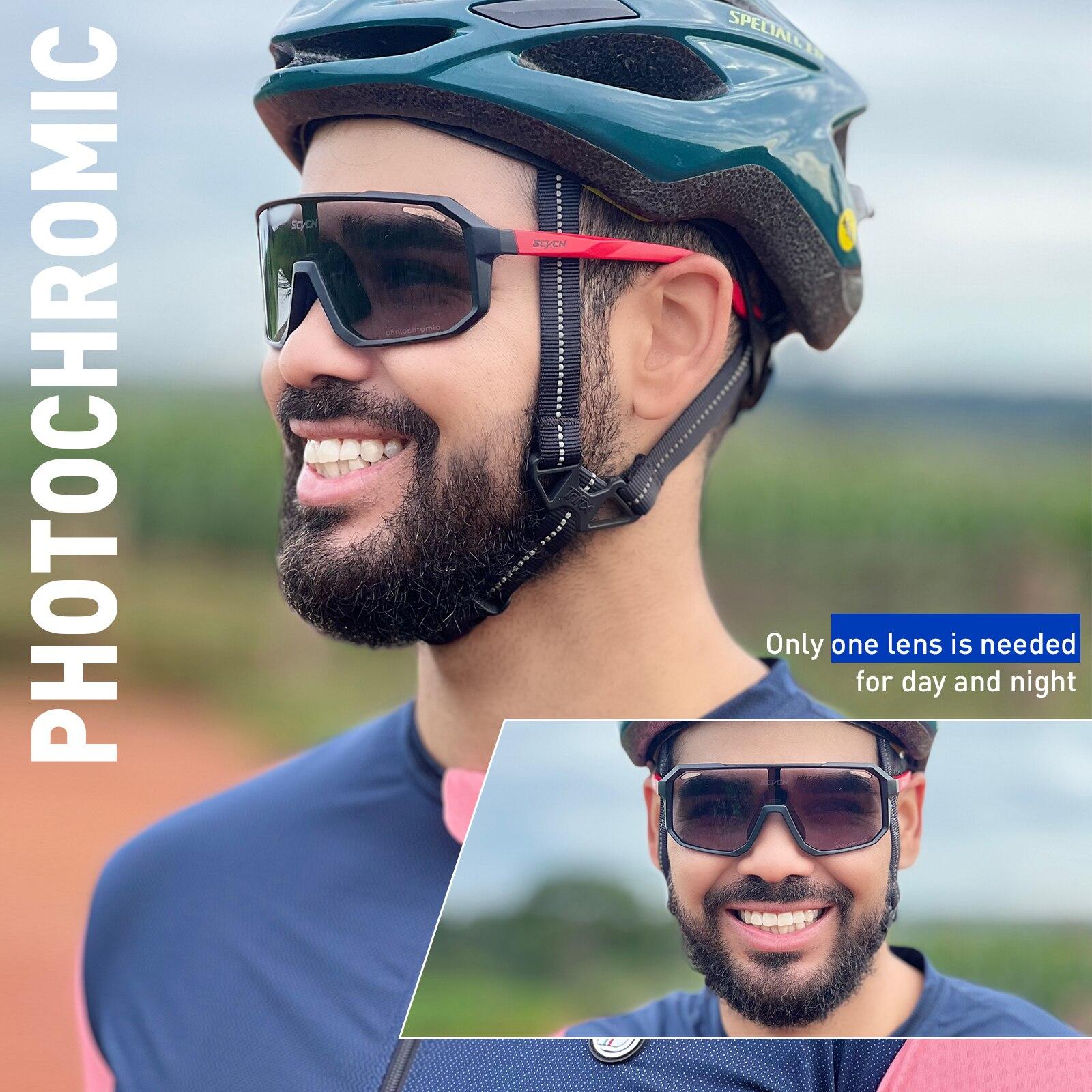 Kính Đi Xe Đạp Photochromic Kính Mát Nam Nữ Xe Đạp Đường Kính Mắt Mới Đi Xe Đạp Thể Thao Ngoài Trời Đi Bộ Đường Dài Kính Color: Photochromic-08