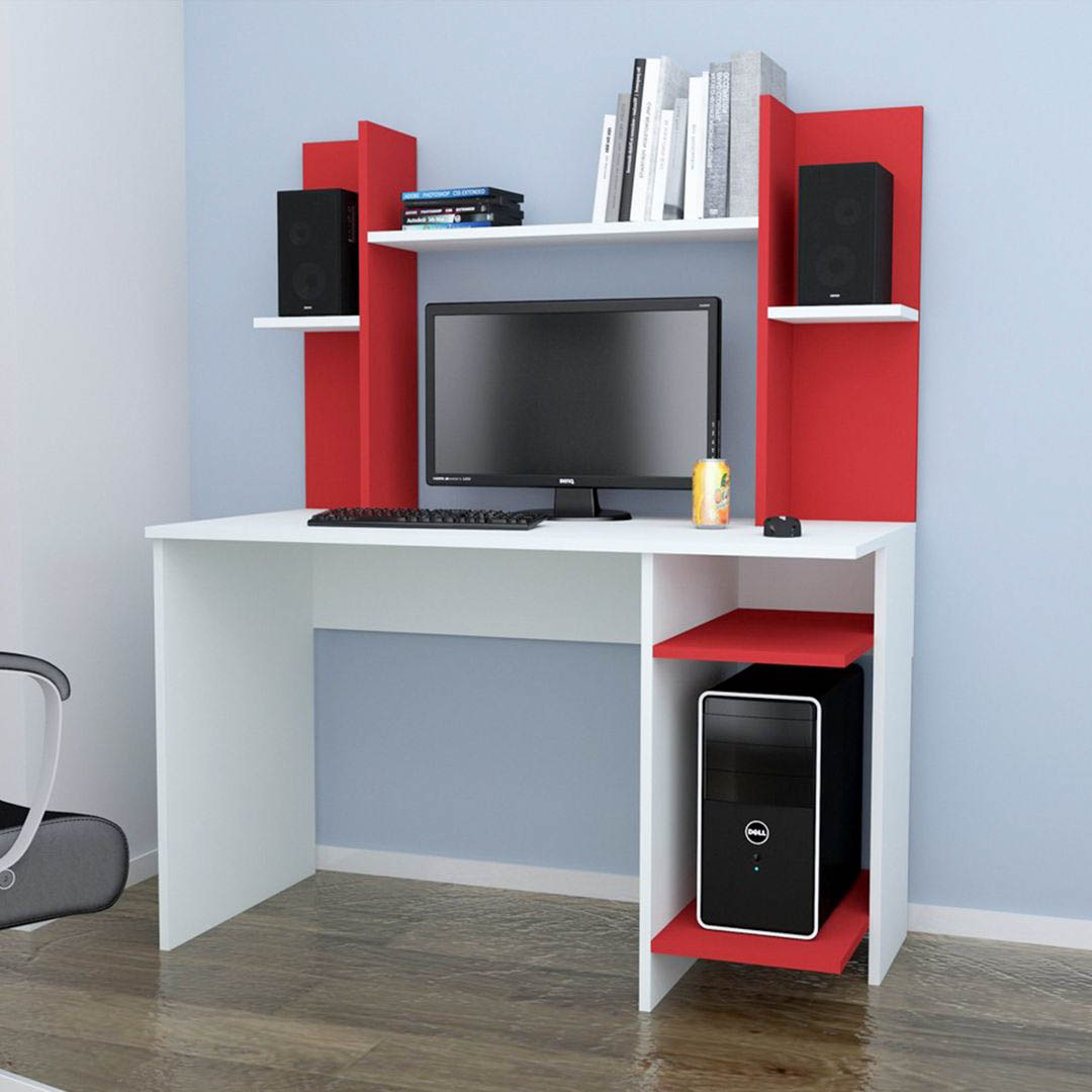 Bàn làm việc, bàn học gỗ hiện đại SMLIFE Devinsu | Gỗ MDF dày 17mm chống ẩm | D120xR60xC150cm