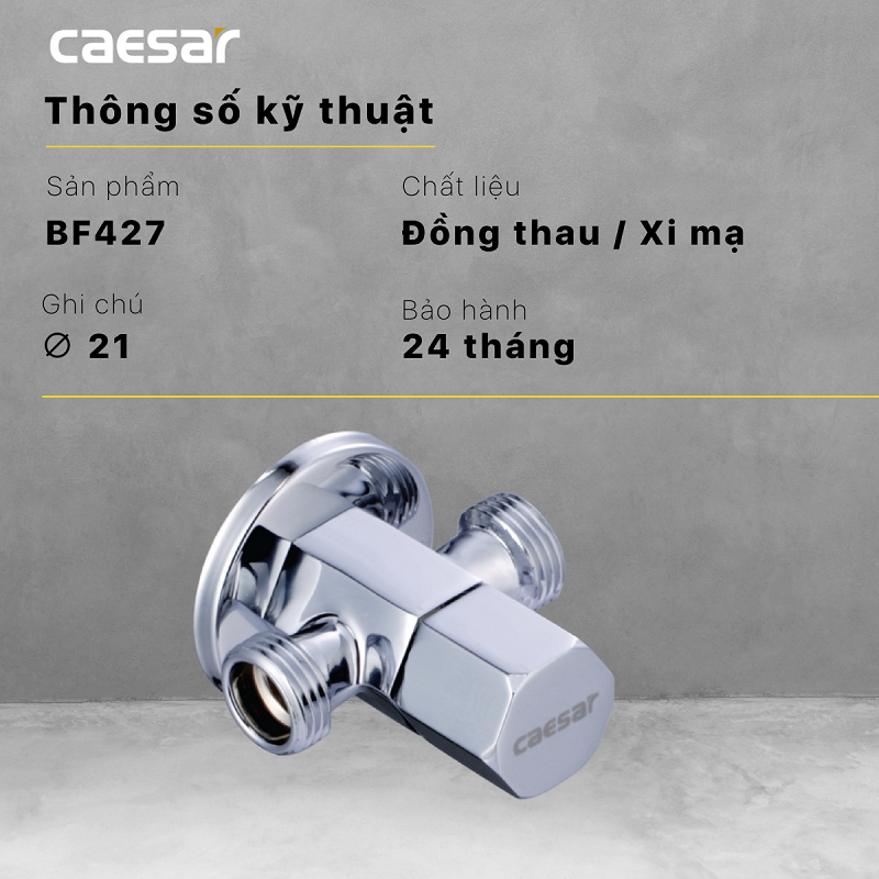 Van giảm áp - van T chia nước Caesar BF427