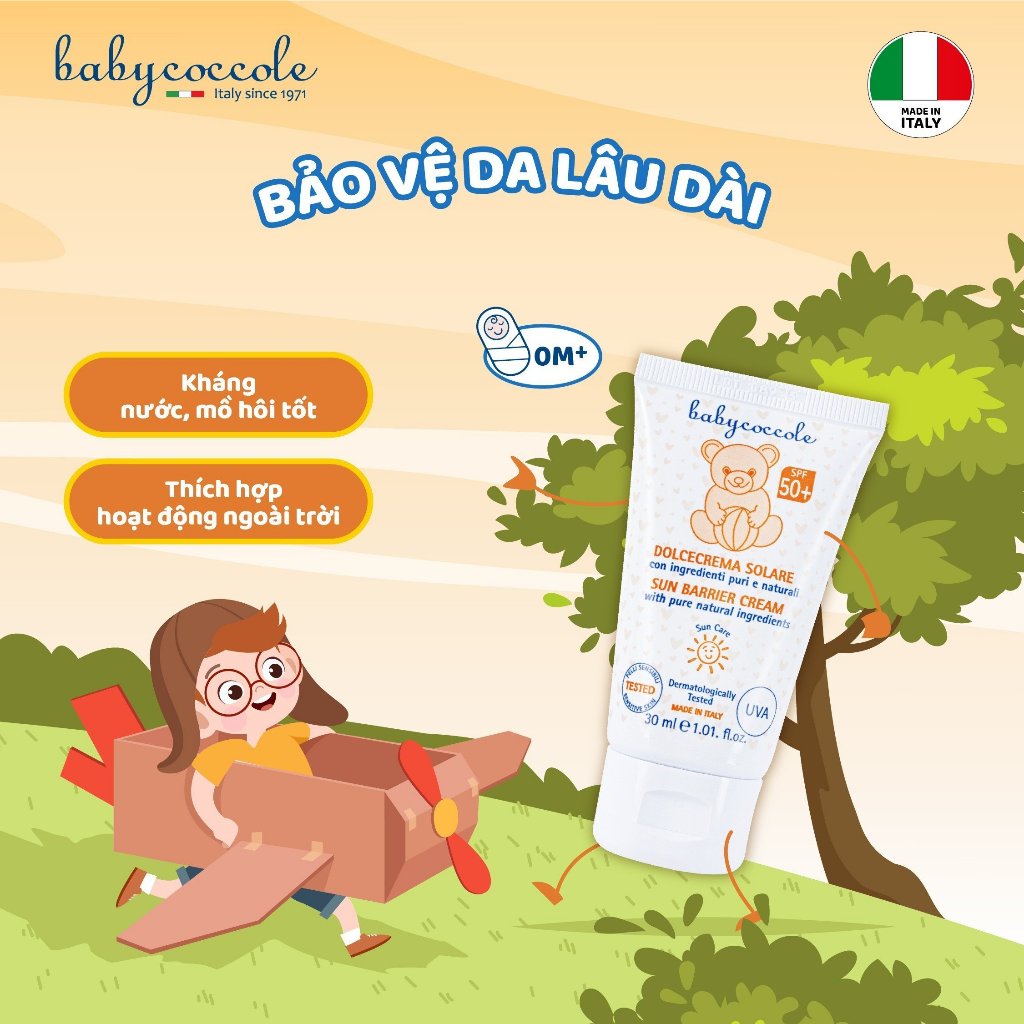 Kem chống nắng SPF50 + Babycoccole 0M