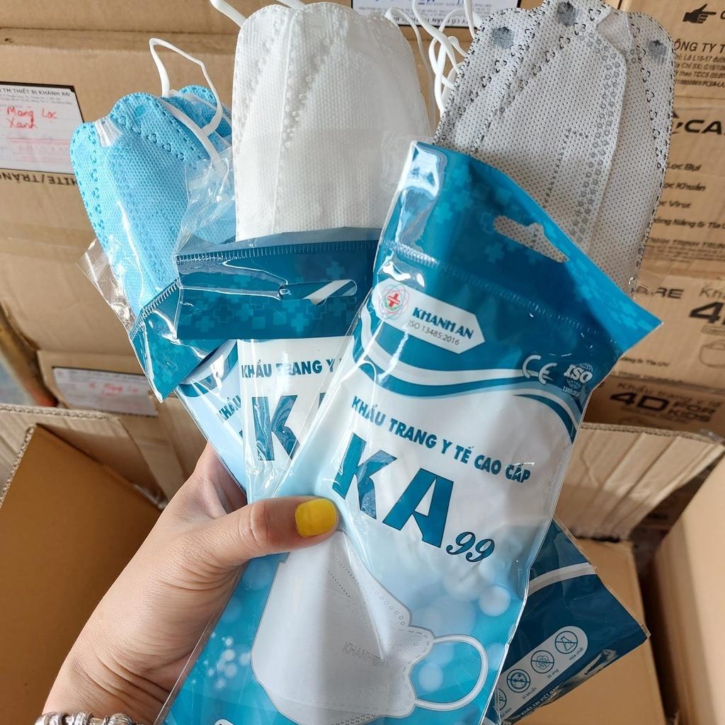 SET 20/10 Khẩu trang y tế 4D Khánh An KA99 ngăn vi khuẩn virus 99% công nghệ Hàn Quốc KF94