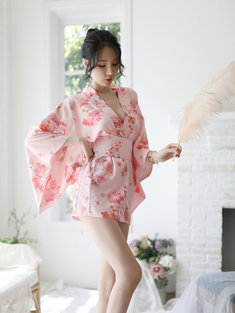 Áo Ngủ Kimono Gợi Cảm Kèm Chip