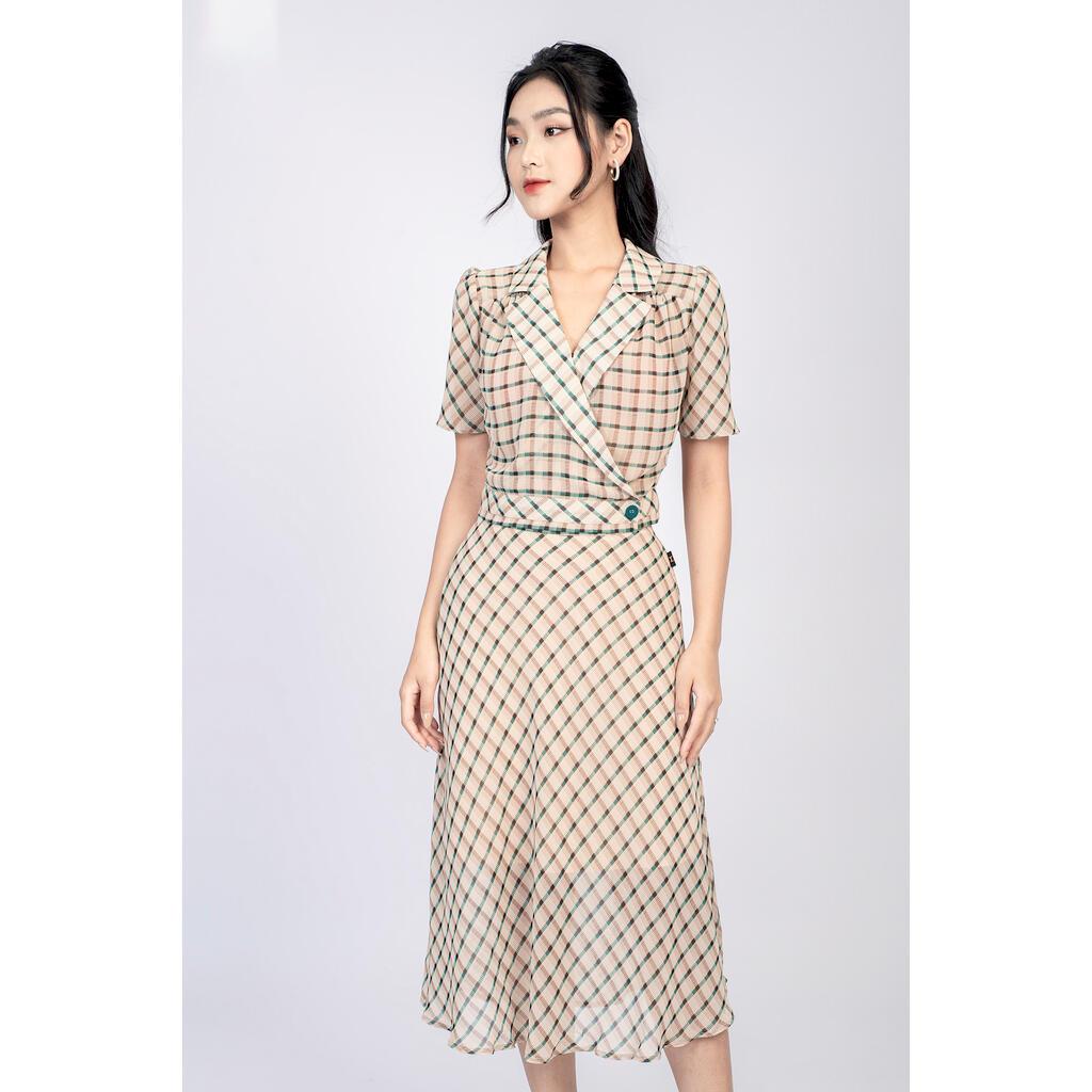 Set đầm kẻ MMOutfit M-SB050321040