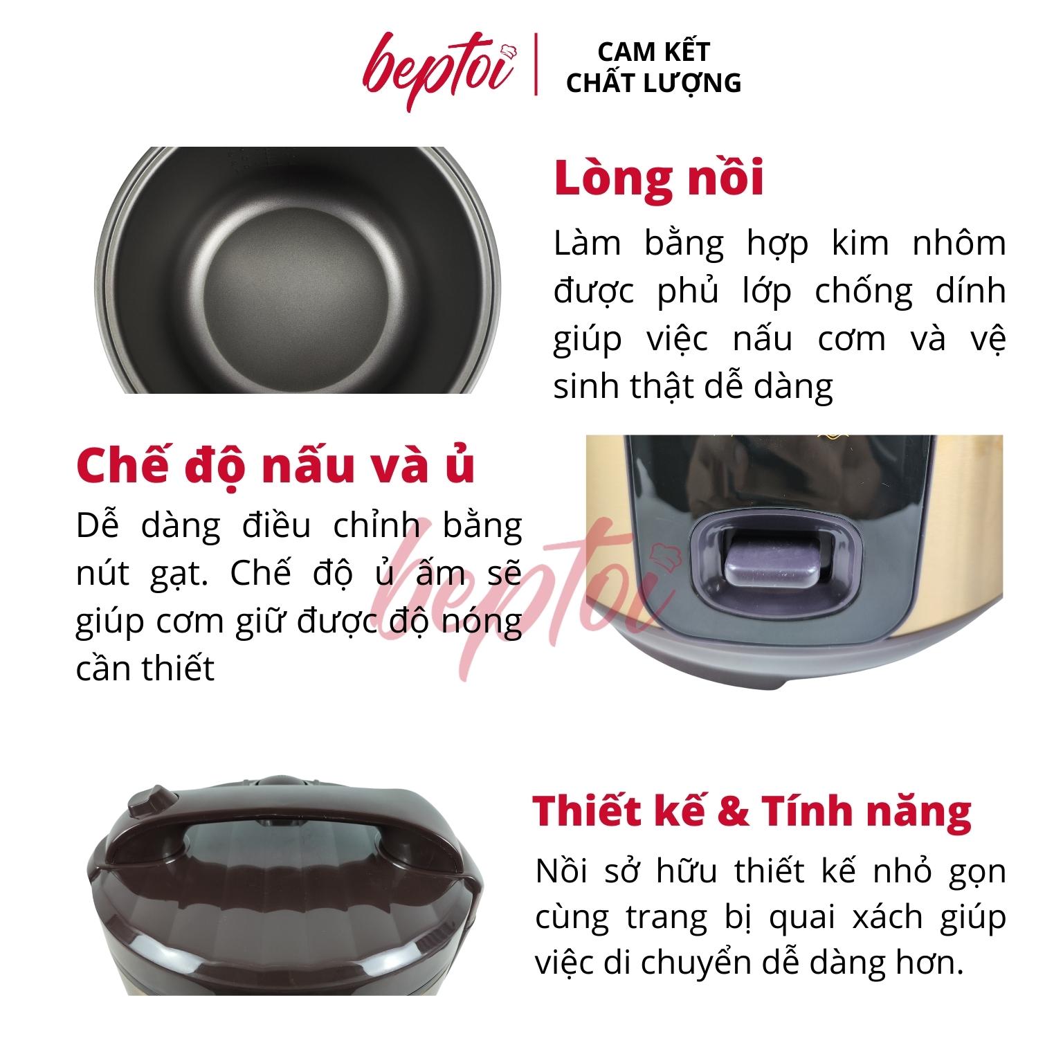 Nồi cơm điện nắp gài Osako, nồi cơm điện dung tích lớn 2.2L công suất 1000W OCD-202 - Hàng chính hãng