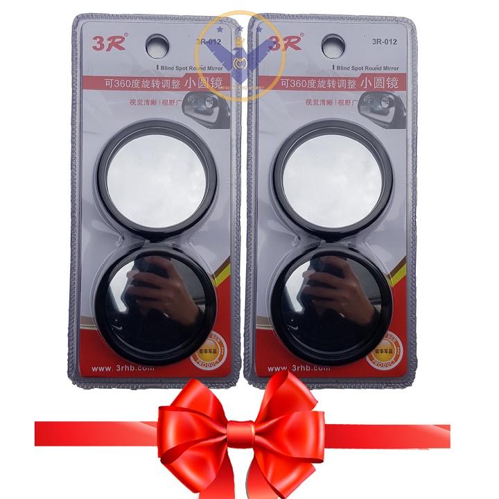 Combo 2 cặp Gương Cầu Lồi Hỗ Trợ Xóa Điểm Mù Ôtô  Xoay 360 Độ
