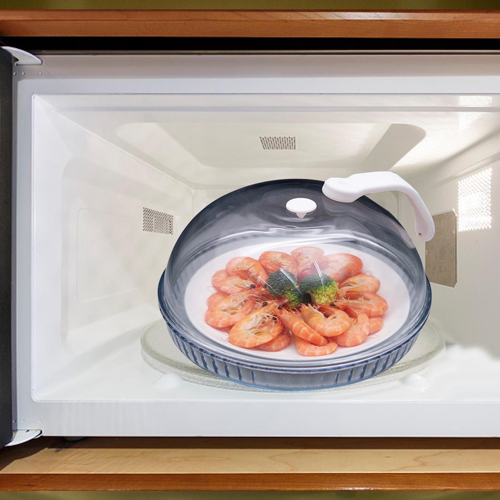 Microwave Splatter Cover with Handle Dia 28.5cm Reusable  Cover