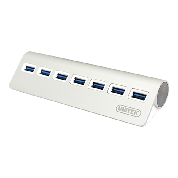 Hub Chia USB 3.0 Unitek Y-3187 Ra 7 Cổng USB Kiêm Hub Sạc - Hàng Nhập Khẩu