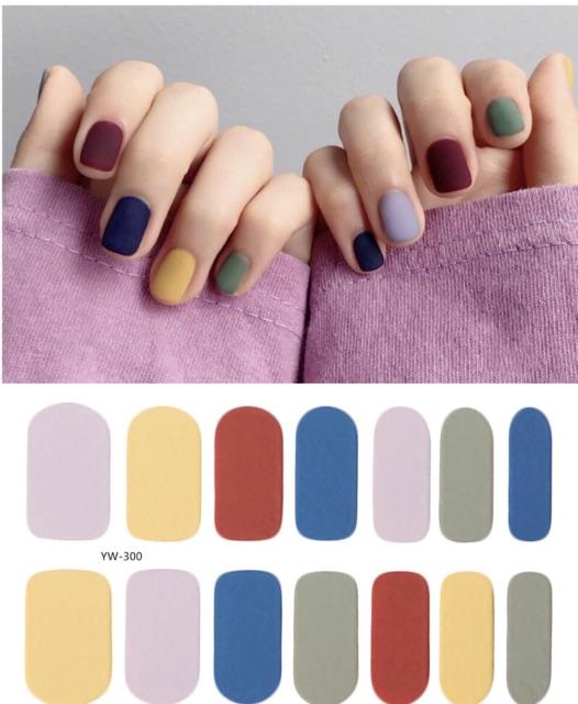 Set dán móng tay nails dán nghệ thuật nhiều màu - có ngay bộ móng đẹp trong 5 phút CAM04