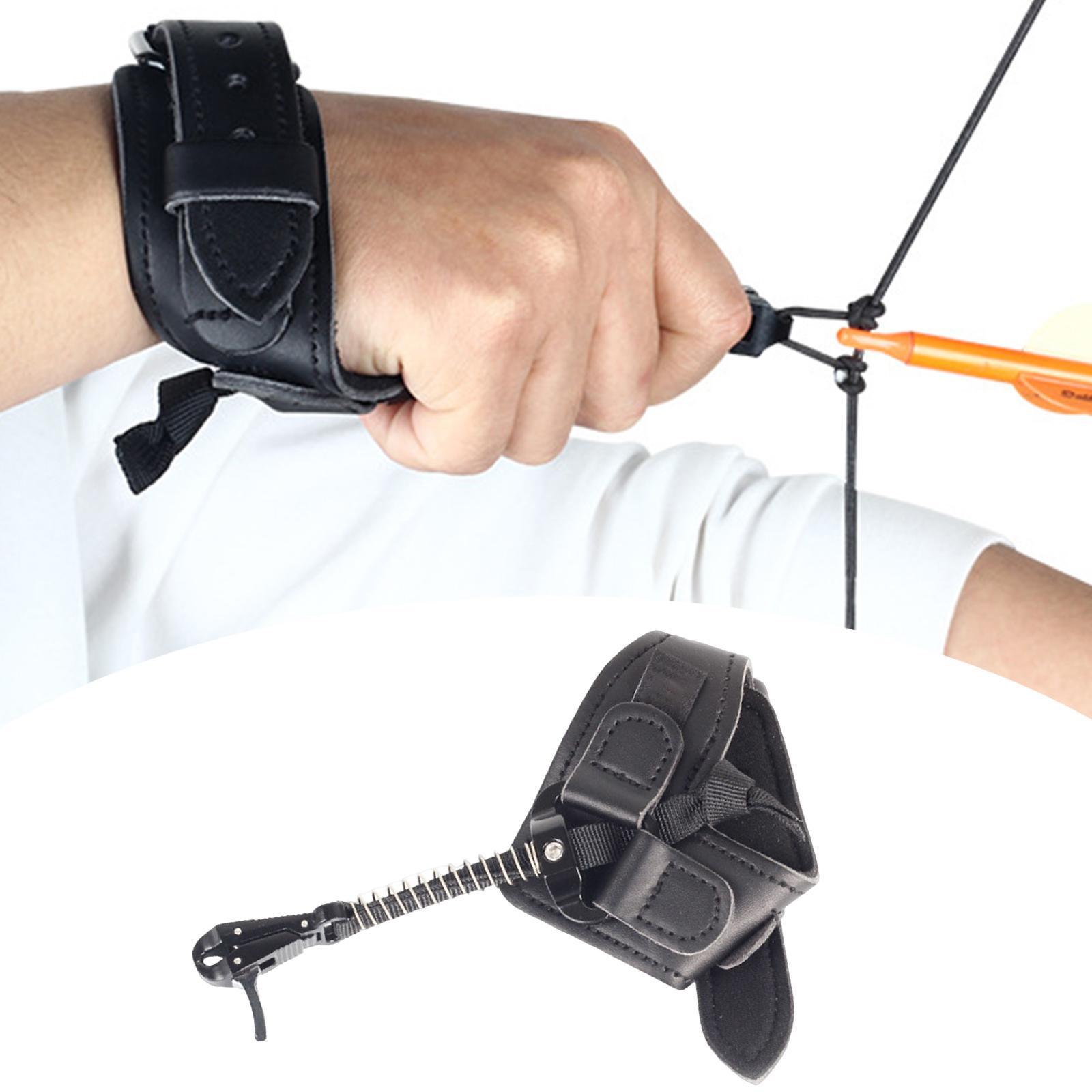 Release Aid Wrist Strap Finger Grip Adjustable Tool for Compound Bow