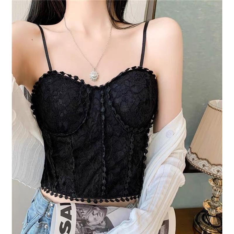 MS641 Áo hai dây ren corset cúp ngực
