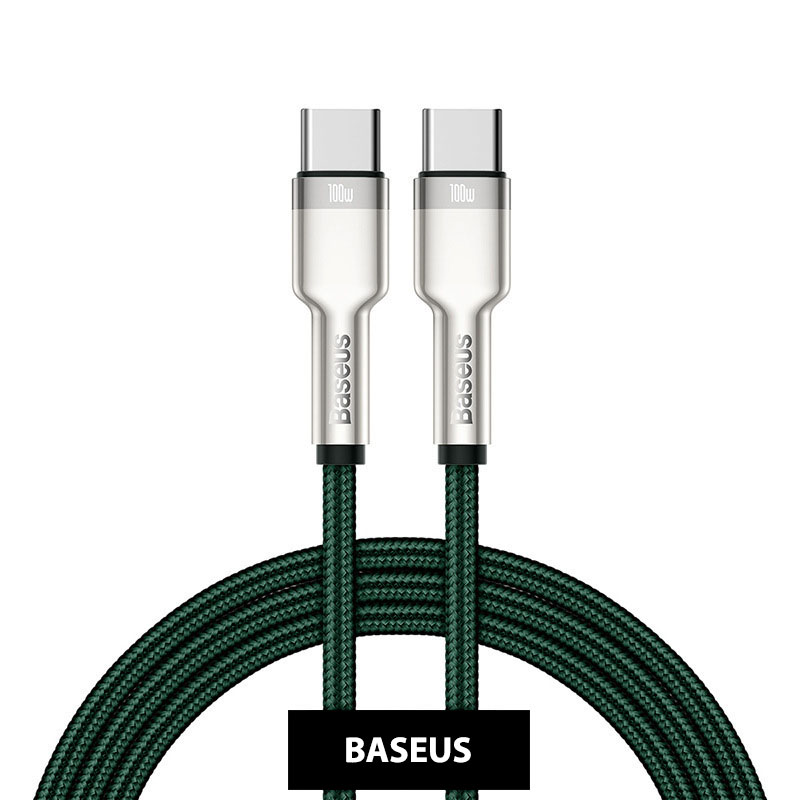 Cáp sạc siêu nhanh 100W Baseus Cafule Series Metal Data Cable Type-C to Type-C (100W) - Chất liệu hợp kim kẽm - Chip thông minh E-MARKER - Tốc độ truyền dữ liệu: 480Mbps - Hàng chính hãng