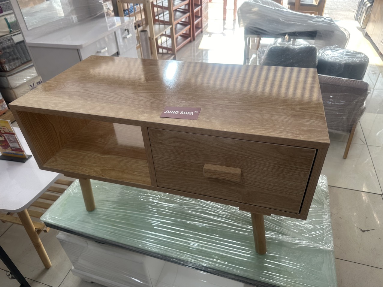 Bàn trà sofa hộc kéo MDF Tundo giá rẻ, tiện lợi - tặng kèm bàn cho DH sofa 6T áp dụng kv HCM - HN được tư vấn quà tặng khác