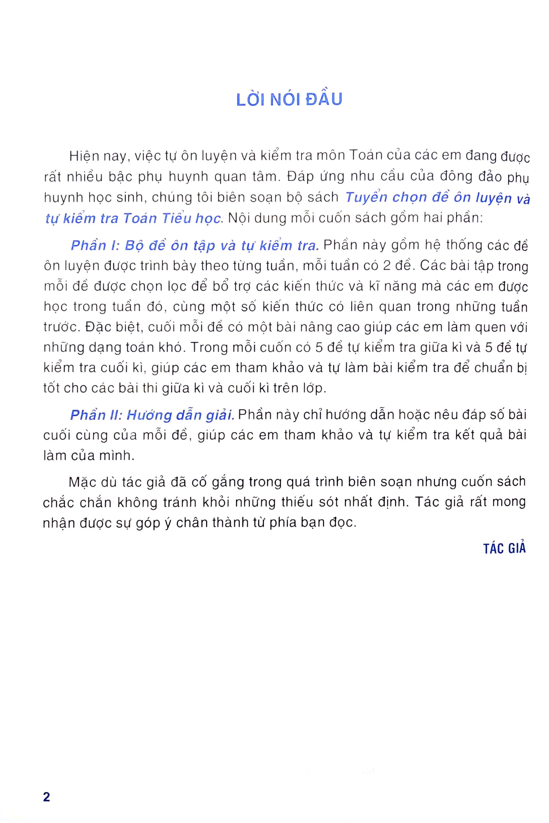 Tuyển Chọn Đề Ôn Luyện Và Tự Kiểm Tra Toán 3