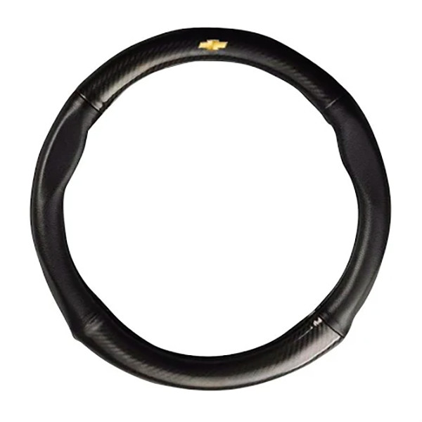 Bọc vô lăng TTAUTO cho xe ô tô từ 4 đến 7 chỗ chất liệu da vân carbon cao cấp có logo CHEVROLET