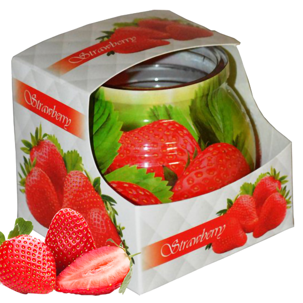 Ly nến thơm tinh dầu Admit Strawberry 85g QT04547 - hương dâu tây