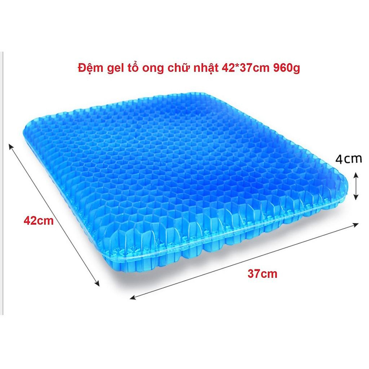 Đệm Ngồi 3D Silicon Cao Cấp 2 Lớp Tổ Ong Lót Ghế Thoáng Khí Chống Đau Mỏi Lưng - Loại 1 dày 1kg