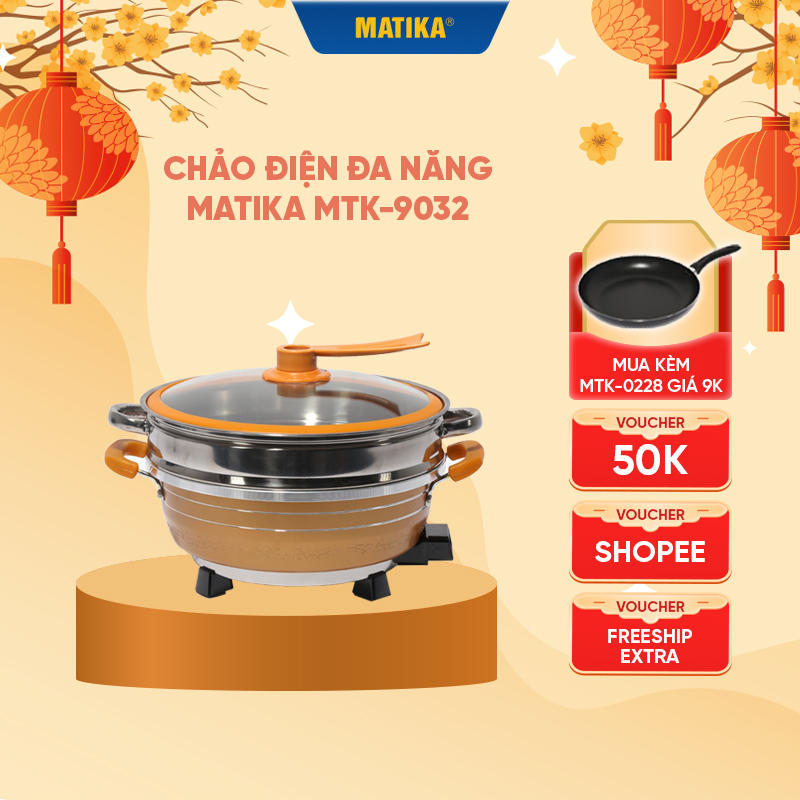 Nổi lẩu điện đa năng MATIKA 6L 1800W MTK-9032 - Hàng chính hãng