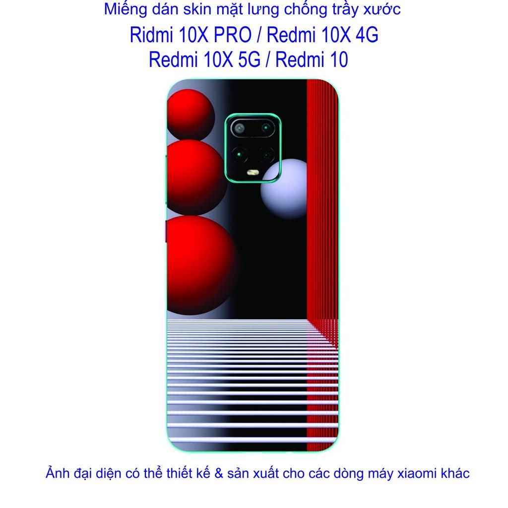 Miếng Dán Skin mặt lưng dành cho Redmi 10x pro / Redmi 10X 4G / Redmi 10X 5G / Redmi 10 Chống trầy xước
