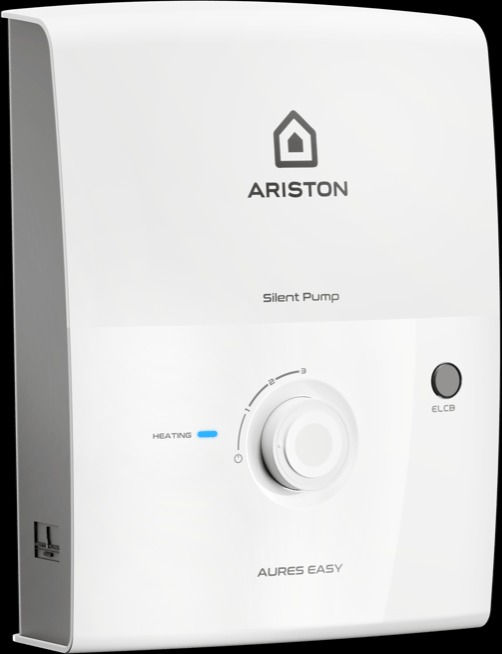 Máy nước nóng trực tiếp có bơm Ariston AURES EASY 4.5P (4500W) - Hàng chính hãng