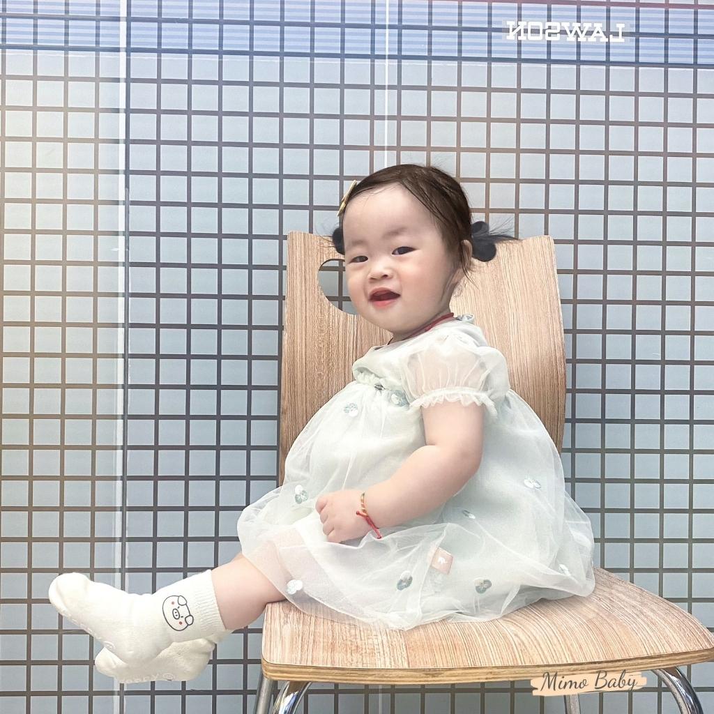 Tất vớ cao cổ màu trắng in hình con vật dễ thương cho bé T30 Mimo Baby