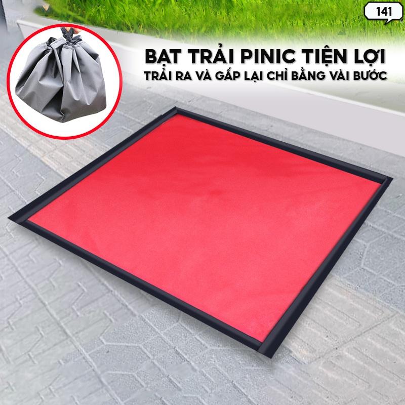 Bạt Trải Picnic Dã Ngoại Chống Thấm Có Dây Rút Tiện Lợi Nhiều Màu Kích Thước 150x150cm 141