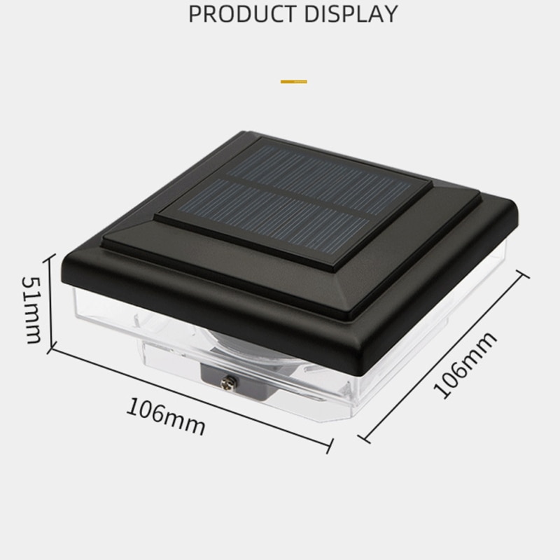 Đèn led trang trí sân vườn, lối đi, tiểu cảnh năng lượng mặt trời Outdoor Waterproof Wall Light