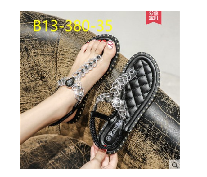 Giày sandal nữ hình trái tim lấp lánh