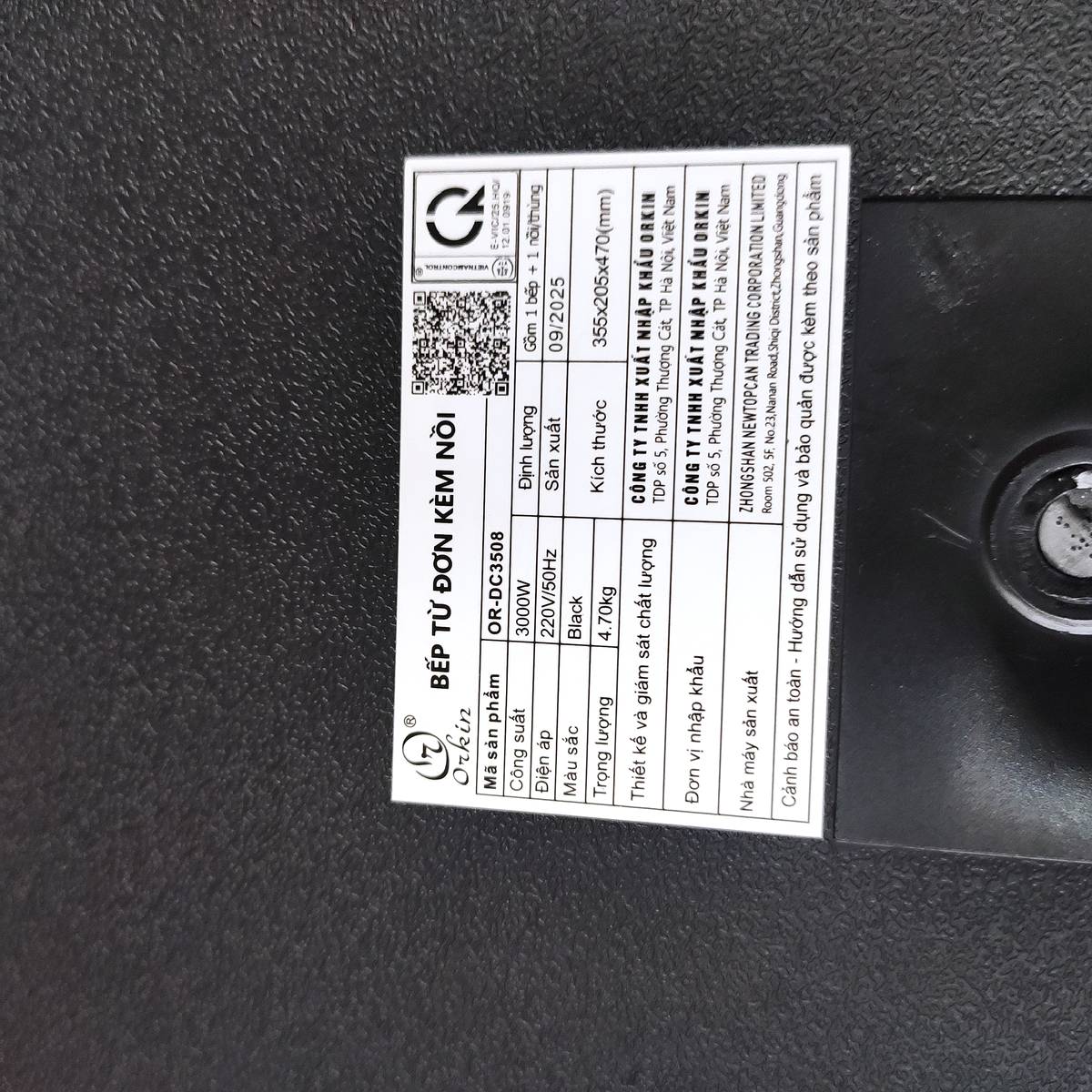 Bếp điện từ đơn Thái Lan OR-DC3508 công suất 3000W Inverter tặng Nồi lẩu Inox 30cm - Hàng chính hãng