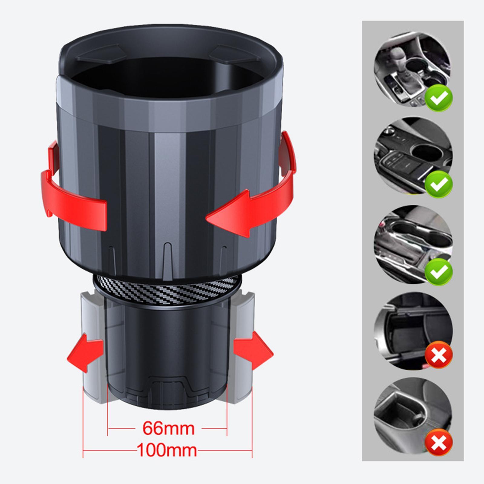 Car Cup Holder Expander ,Adjustable Base Rotatable Accessory Organizer Expandable Car Drink Holder Expander for Automobile Bottles Mugs