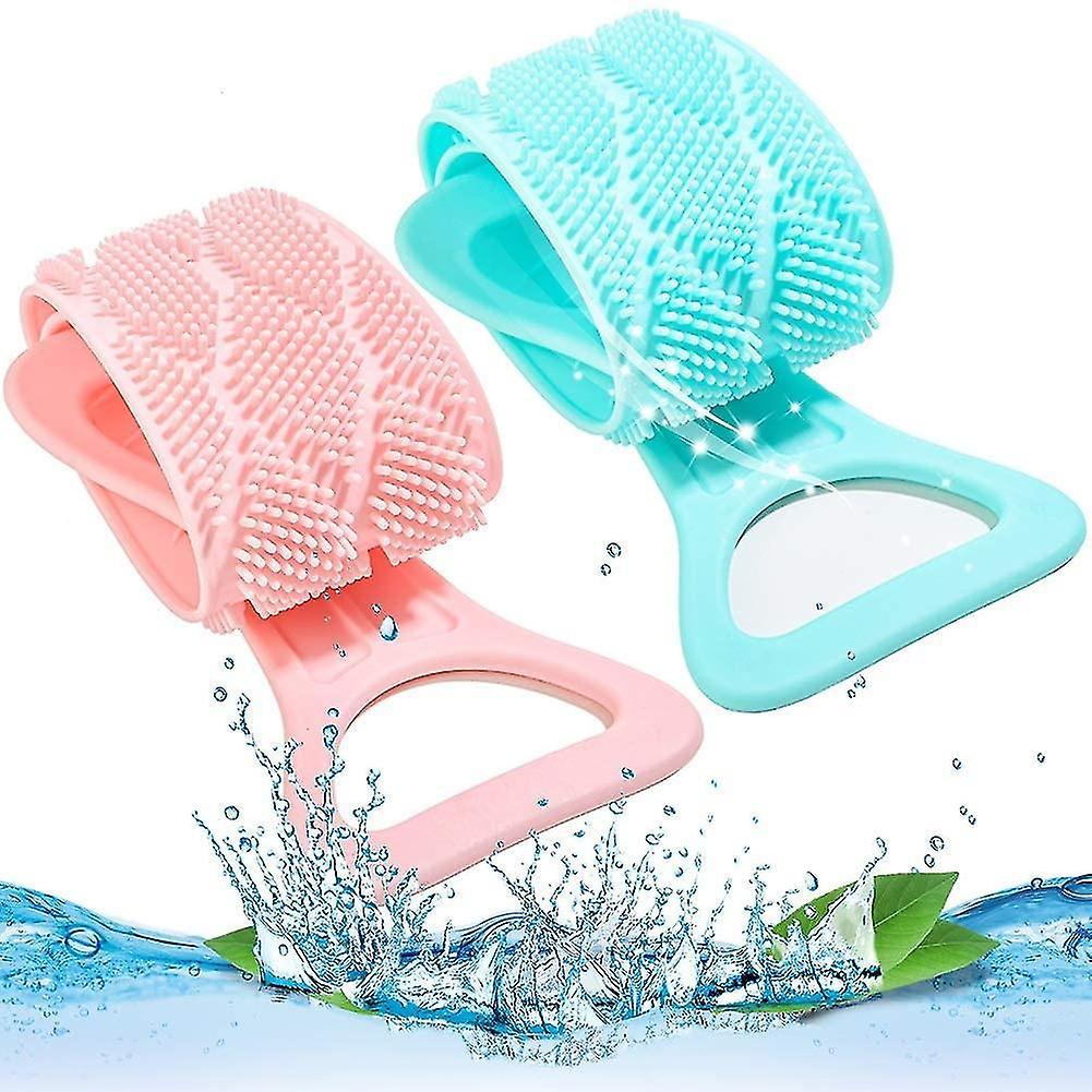 Bàn chải tắm phía sau silicone, bàn chải silicone silicon hai bên 2PCCS