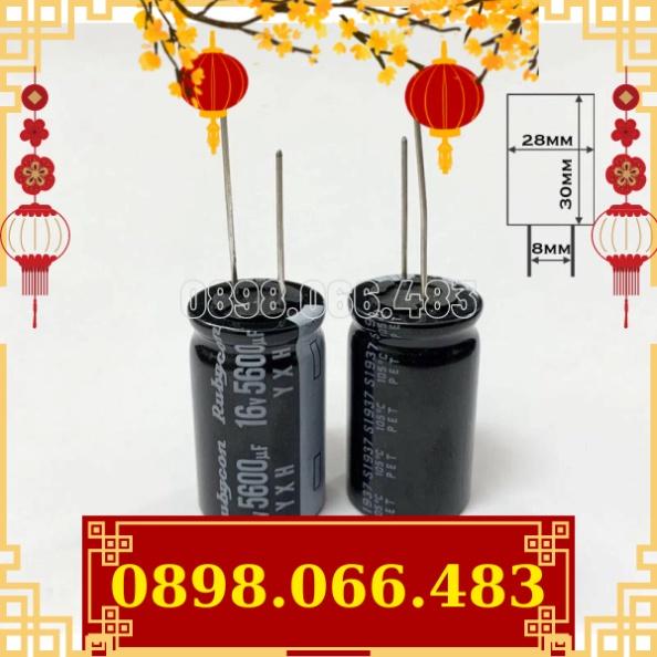 Tụ điện Rubycon 5600uF 16V mới về