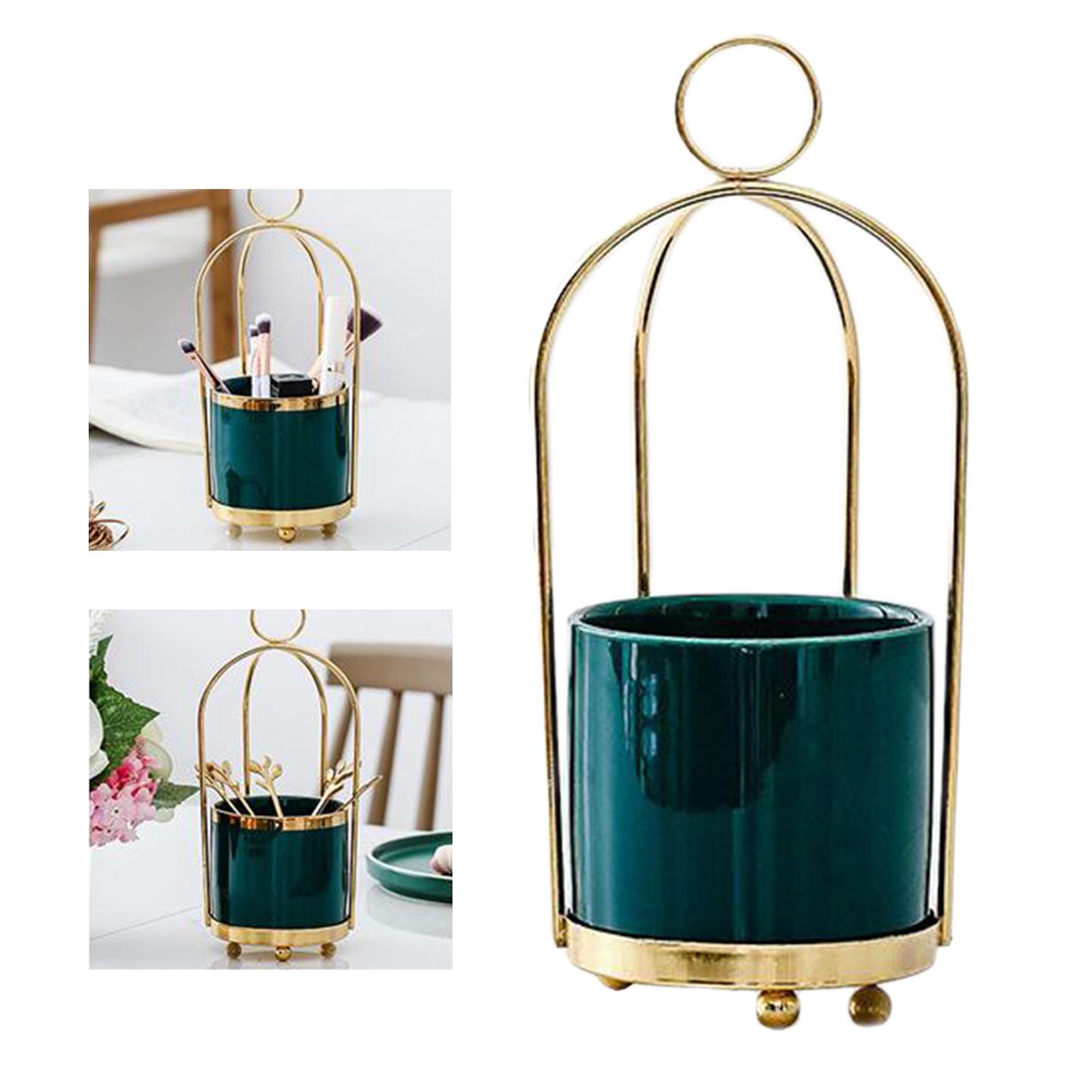 2x Flower Plant Vases Pot Planters Hanging Ceramic Storage Jar Container