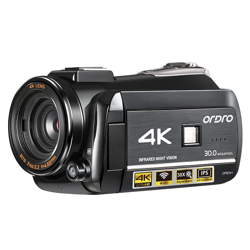 Máy quay video ORDRO AC3 4K Proforer Professional, 30X Digital Zoom hồng ngoại Tầm nhìn ban đêm