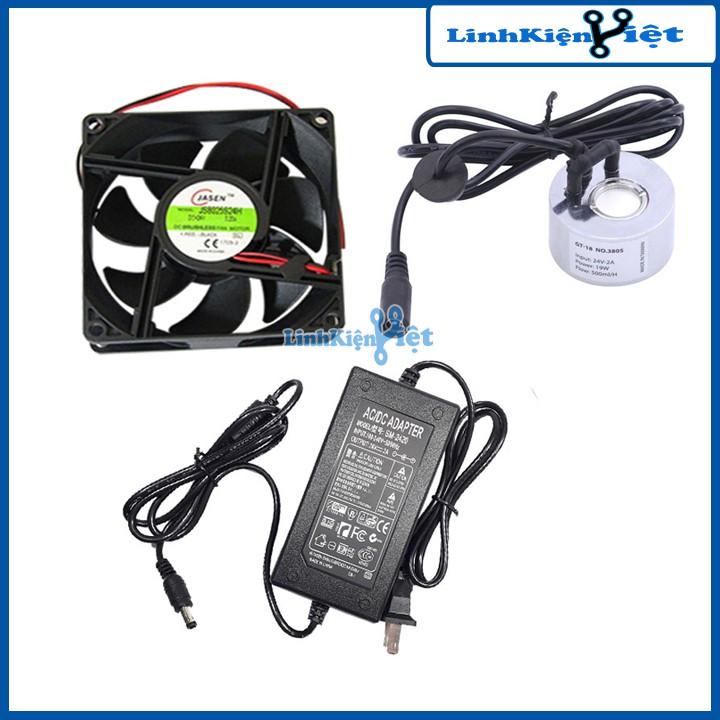 Combo Động Cơ Phun Sương GT-18 Zin Không Led và Nguồn 24V-2A
