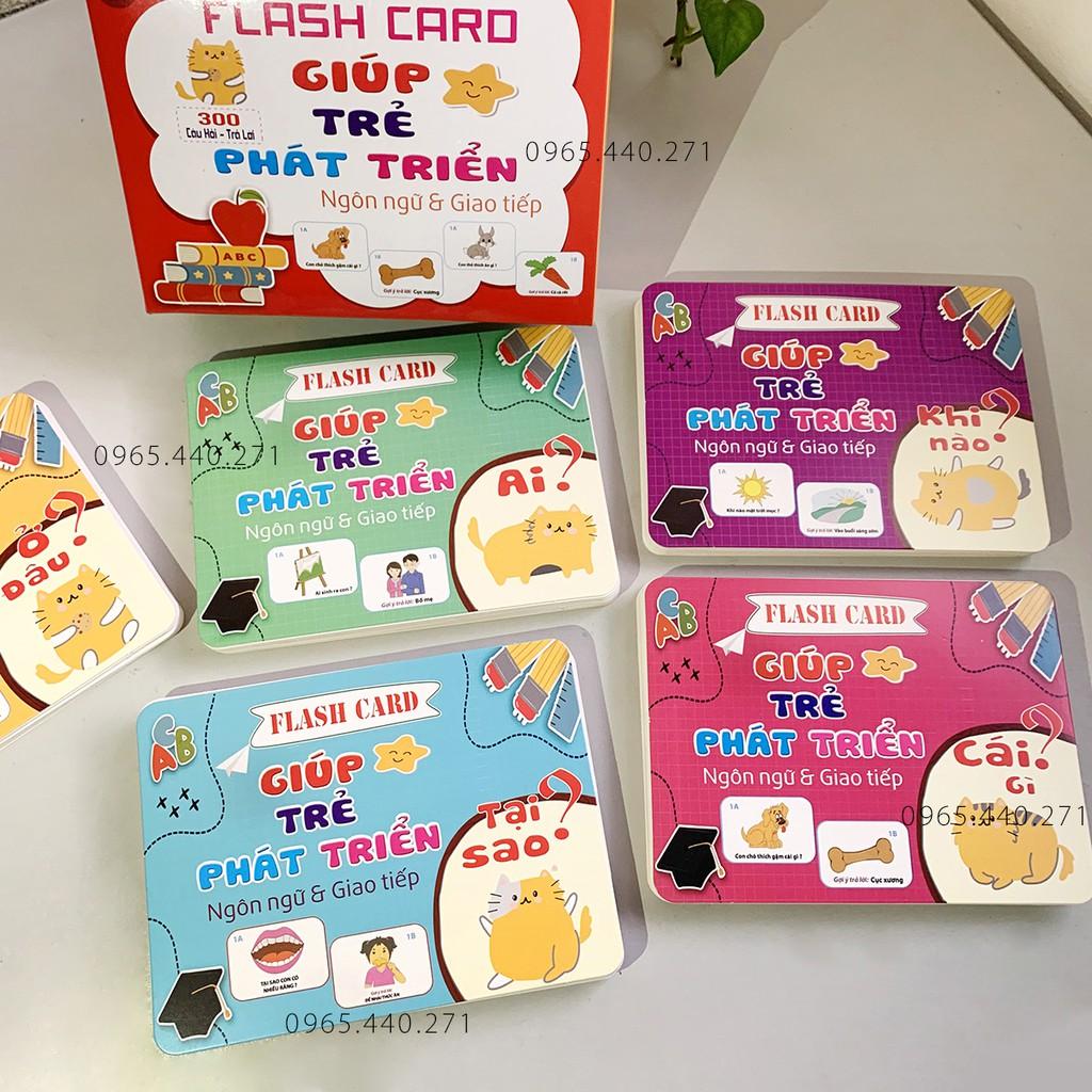 Bộ Flashcard 300 câu hỏi + trả lời giúp trẻ phát triển tư duy ngôn ngữ & giao tiếp: Ai? Cái gì? Ở đâu? Khi nào? Tại sao?