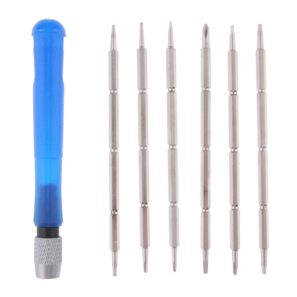 Standard Replaceable Star Phillips Slotted Screwdriver Set with Hand Shank , 7 Piece , JAPAN F/S