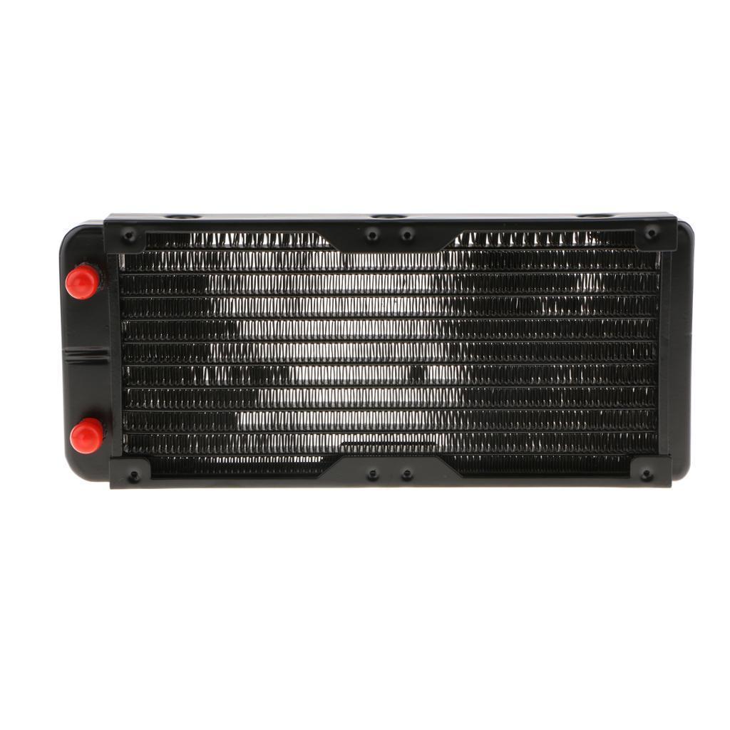 2pcs 240mm Computer PC Alloy Water Cooling Cooler Radiator Fans 10 Pipes