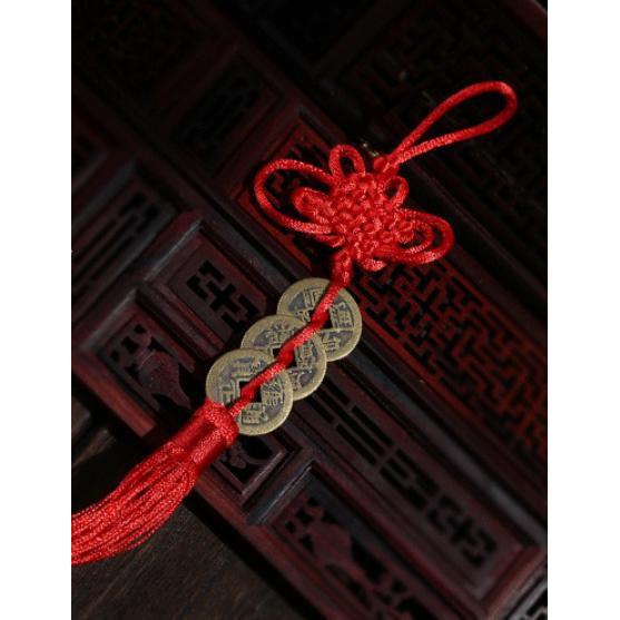 Dây tiền xu phong thủy, dây xu tam đế đồng thau