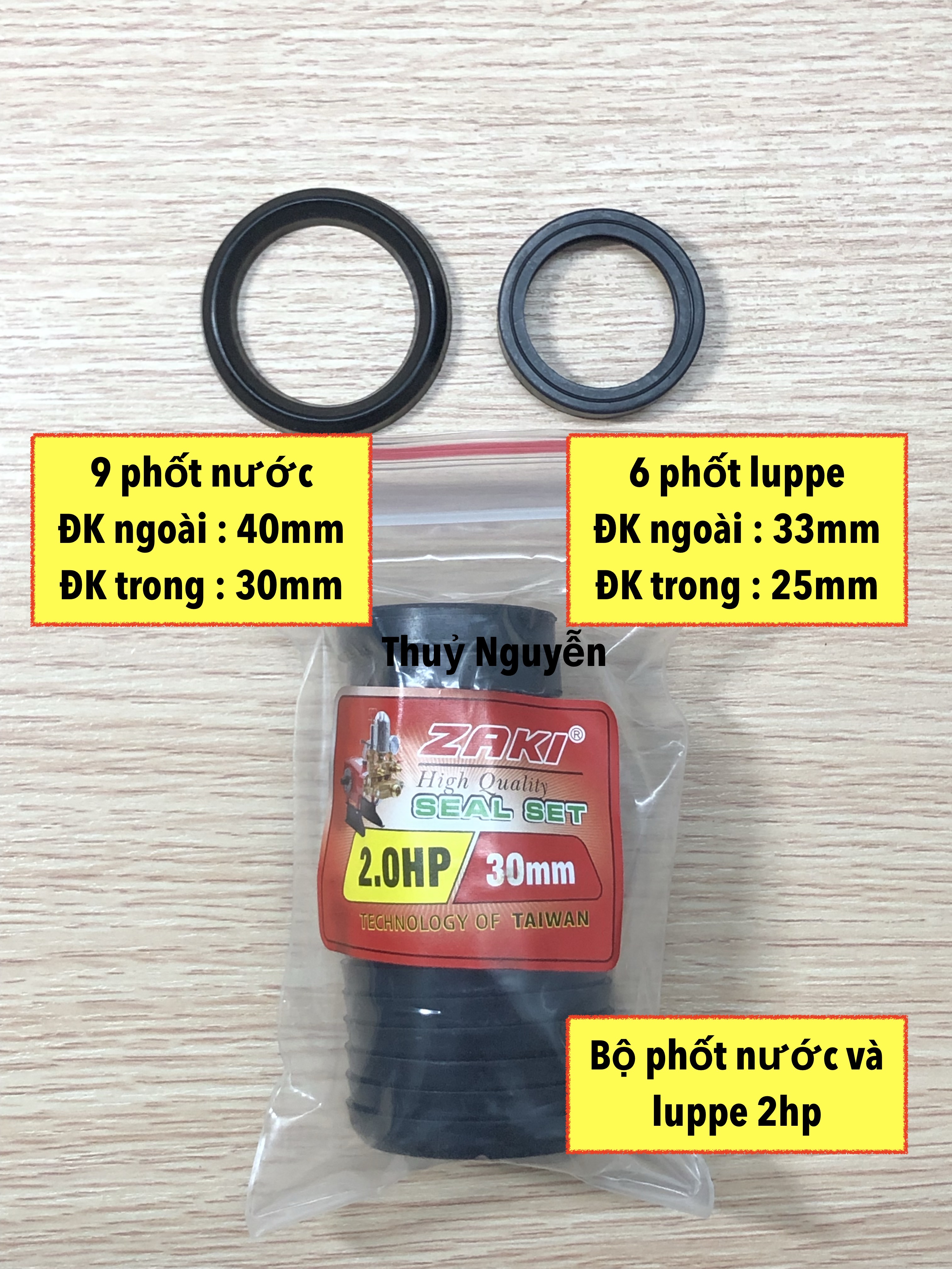 Bộ phốt nước và luppe máy rửa xe 1hp, 1,5hp, 2hp, 3hp, 5hp, 7hp, 10hp. Hàng loại tốt theo tiêu chuẩn Đài Loan