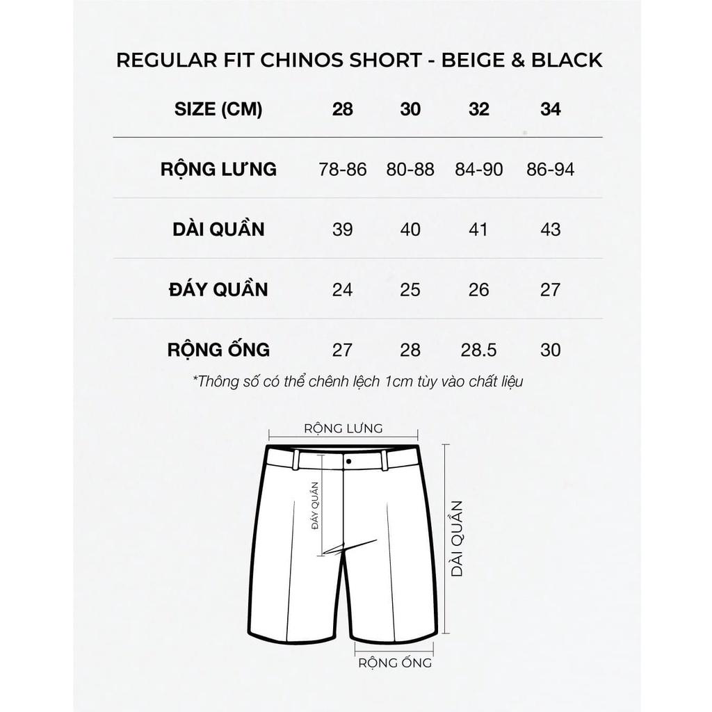 Quần short đùi Tum Machines REGULAR FIT CHINOS SHORT - 2 màu