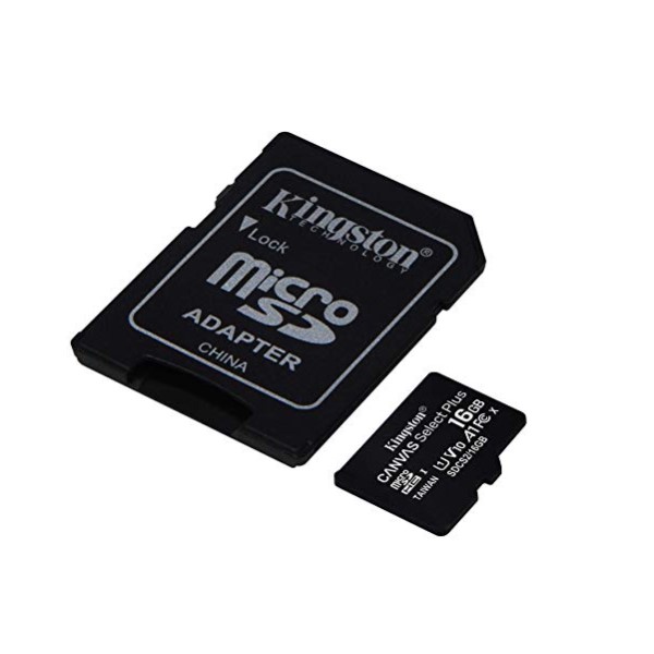 Thẻ nhớ Kingston microSDHC 16GB CL10 UHS-I SDCS2/16GB - 100MB/s (Có Adapter) - Hàng Chính Hãng