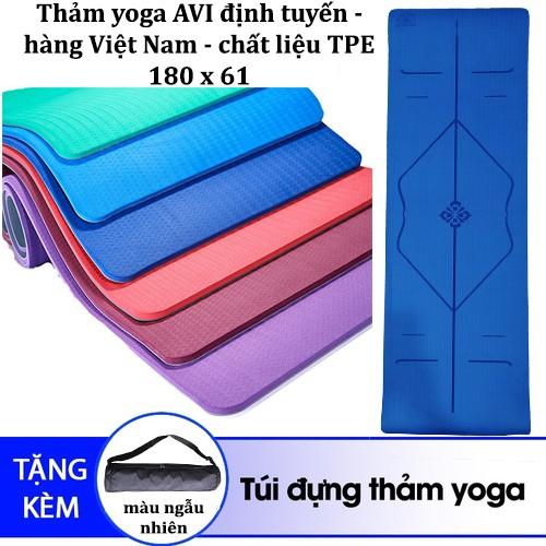 Thảm tập yoga định tuyến AVI 6mm chống trơn cực tốt, thảm yoga cực thông thoáng khi tập