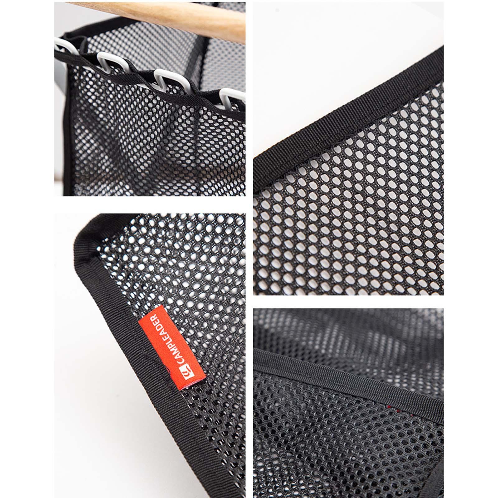 Mesh Laundry Basket Folding with Handles Wash Clothes Bag Hamper