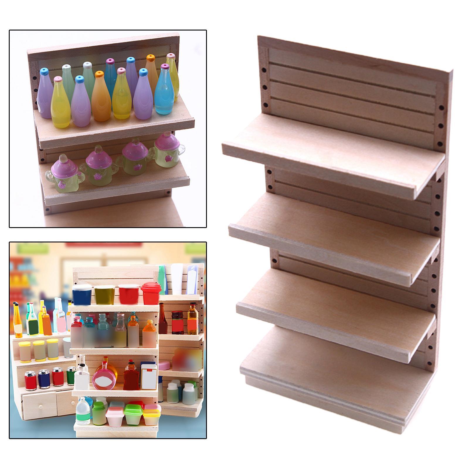 1:12 Dollhouse Display Mini Shelf Miniature Furniture Accessories Cabinet