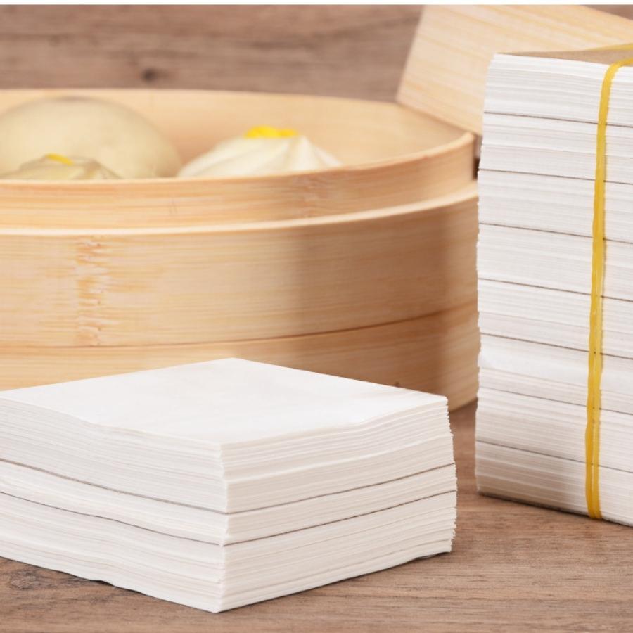 Giấy Lót Bánh Bao GIẤY NẾN Hình Vuông 10x10 Cm Set 6 Kg 21,000 Tờ Cho Tiệm Sản Xuất Kinh Doanh Bánh Bao - GIAYBBAO6KG