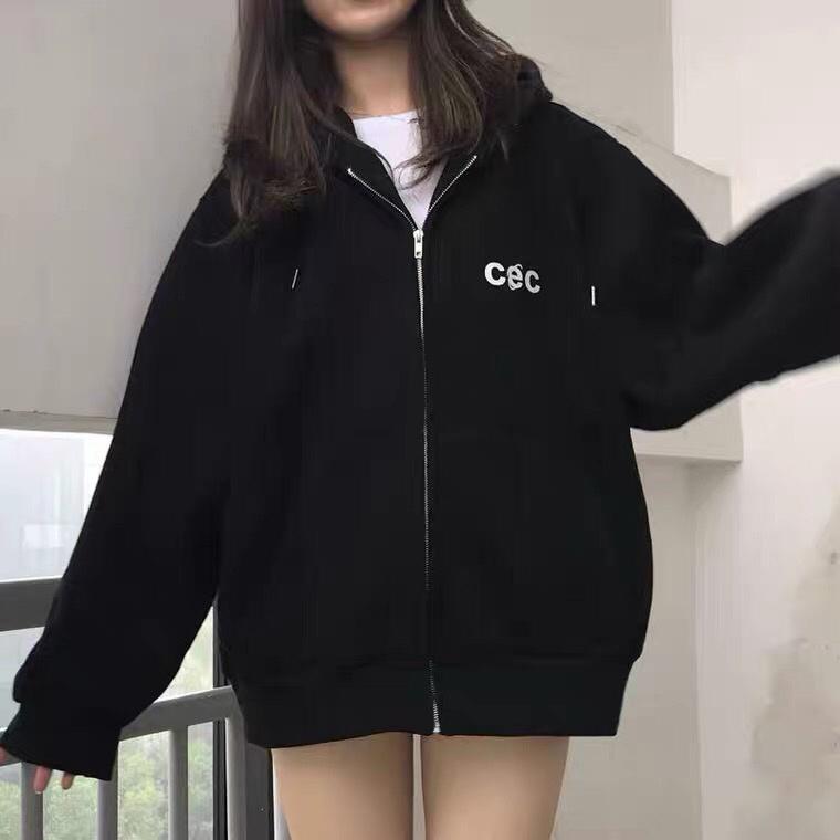 Free Ship - Aó Khoác Nỉ Khóa Kéo In CEC KNN41 - KNN41 - Be