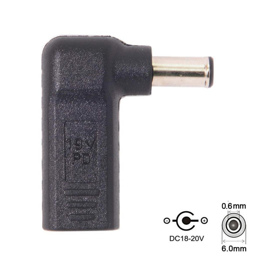 New Type C Female to DC6.0x0.6mm Male Plug Converter Adapter Laptop Adaper